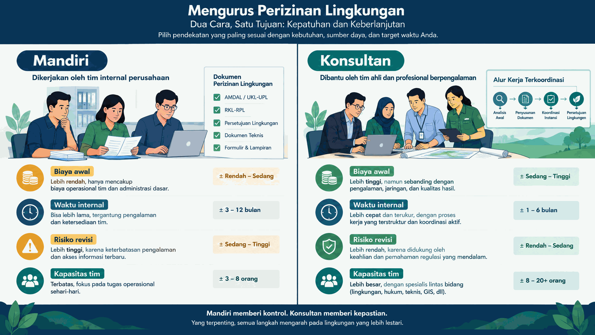 Perbedaan Mengurus Perizinan Lingkungan